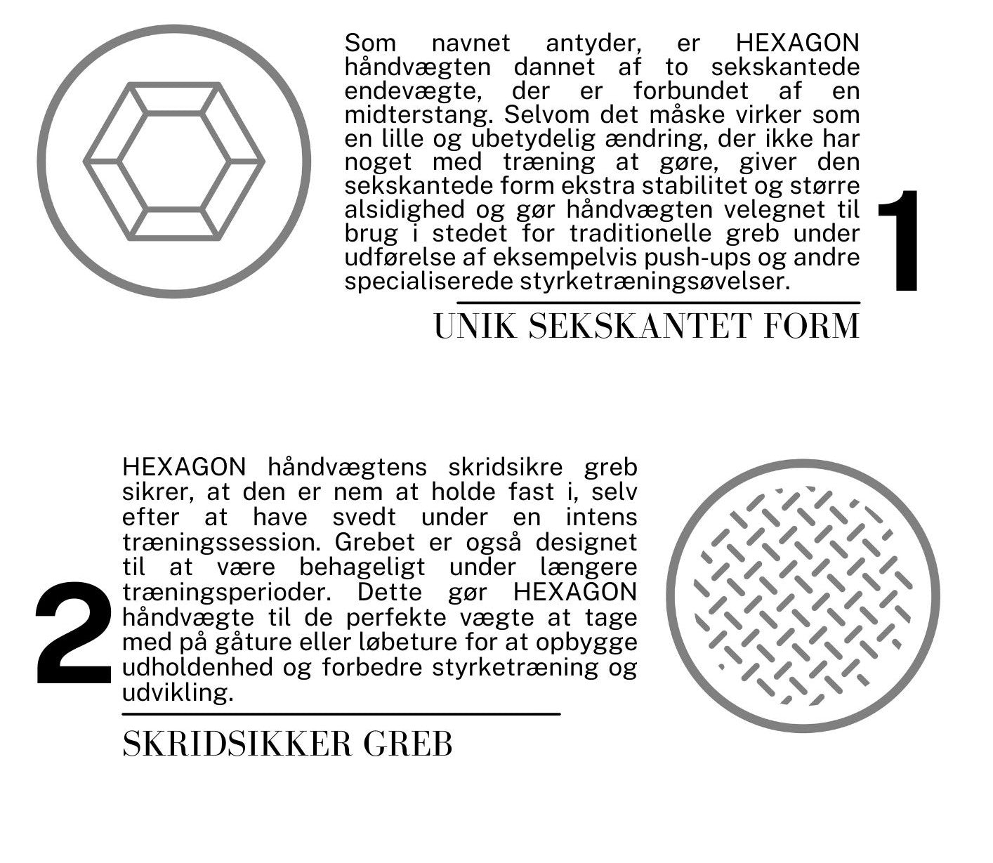 PAMELS HEXAGON håndvægte 5- 12,5kg